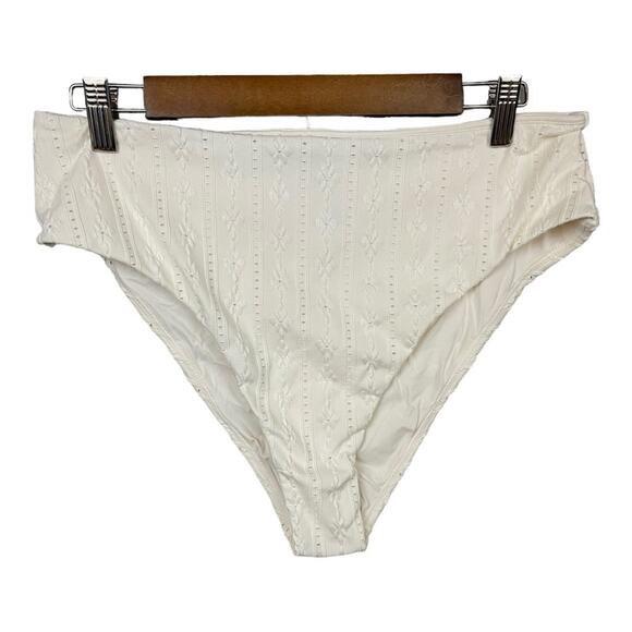 Andie Swim The 90s High Waisted Bottom in Coco‎ Cream Size XL NWT - Picture 4 of 8